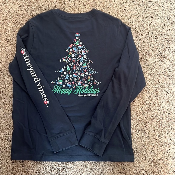 Vinyard Vines Boys Christmas Long Sleeve T-Shirt - Picture 2 of 2
